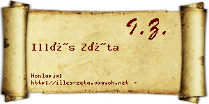 Illés Zéta névjegykártya